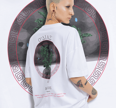 Attis Tee 007 - Myth Inspired Cotton Tee (Pre-Order).Embrace myth and style with the Attis Tee 007. Pre-order your oversize, 100% cotton designer tee infused with a timeless story.