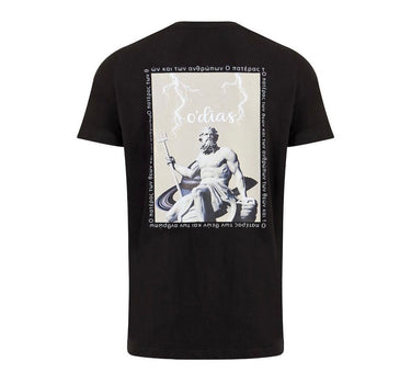 Poseidon- Limited Design 100% Cotton & Oversized Tee.Embrace the divine in our Poseidon Black Tee 003, adorned with Zeus symbolism. Luxurious 100% cotton, oversized fit for ultimate comfort.